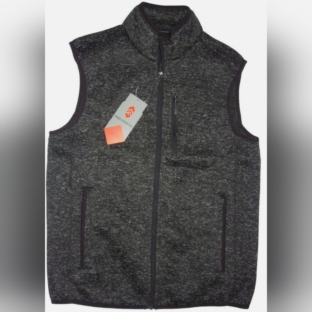 Free Country Keen Full Zip Fleece Sweater Vest Size Small NWT MSRP $89.99